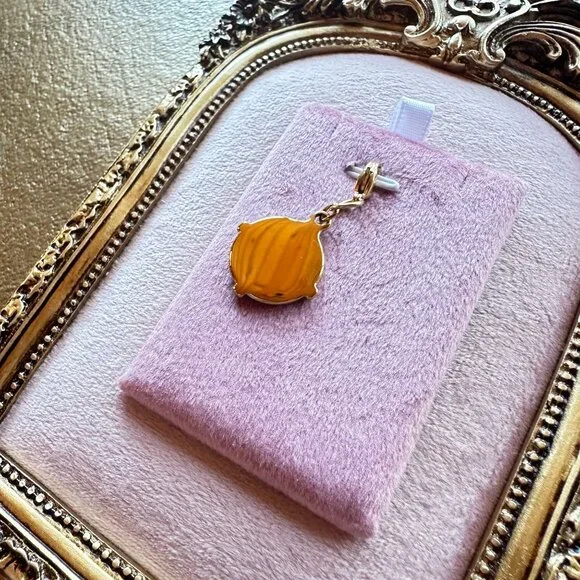 Moon & Star Charm Pendant 18k Gold PVD Stainless Steel Micro Crystals w/ Clasp - Picture 6 of 13